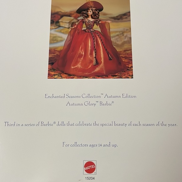 NIB- 1995 Enchanted Seasons -Collectors Edition Autumn Glory Barbie Doll Mattel - Picture 13 of 17
